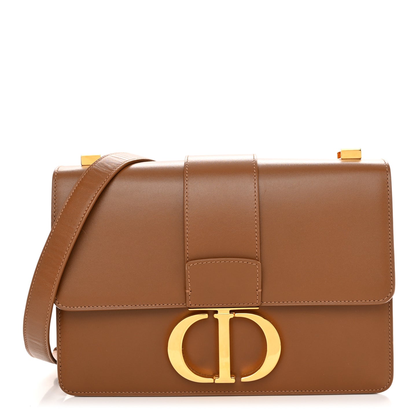 Smooth Calfskin 30 Montaigne Flap Bag Brown
