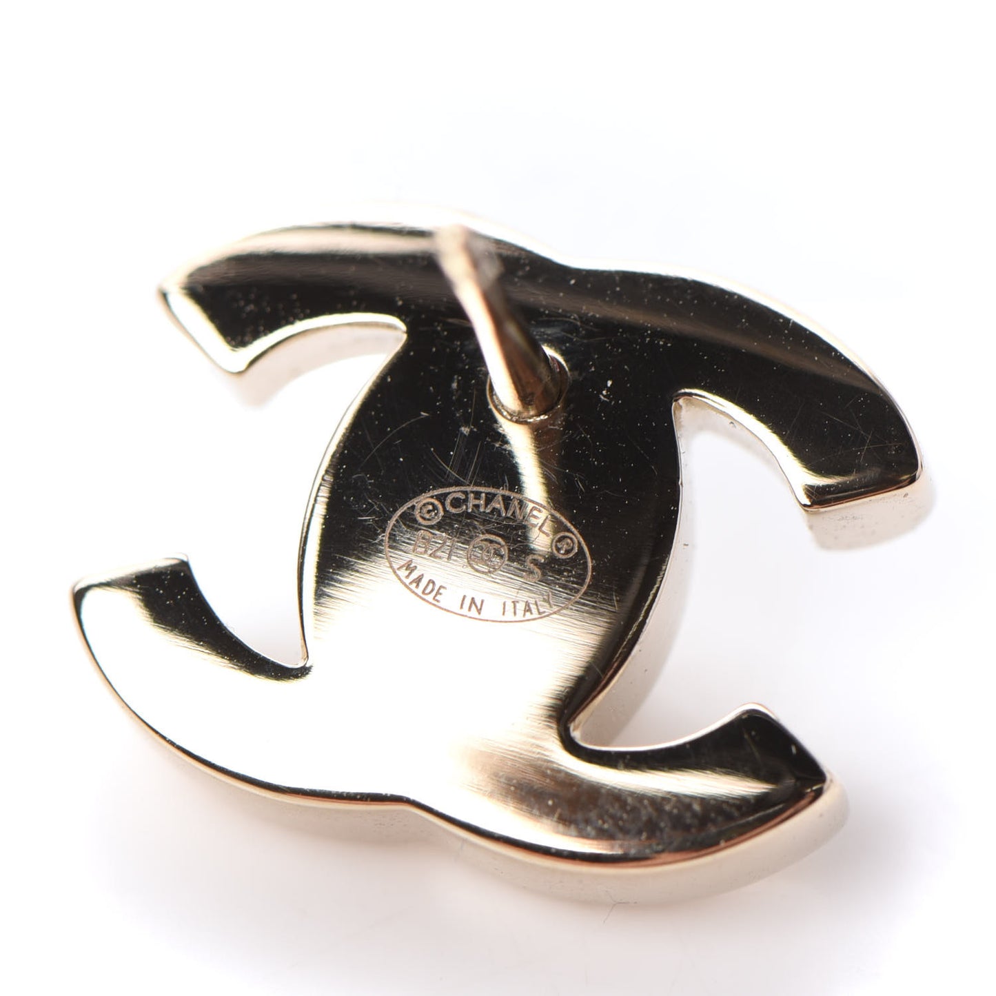 Metal CC Turnlock Earrings Gold