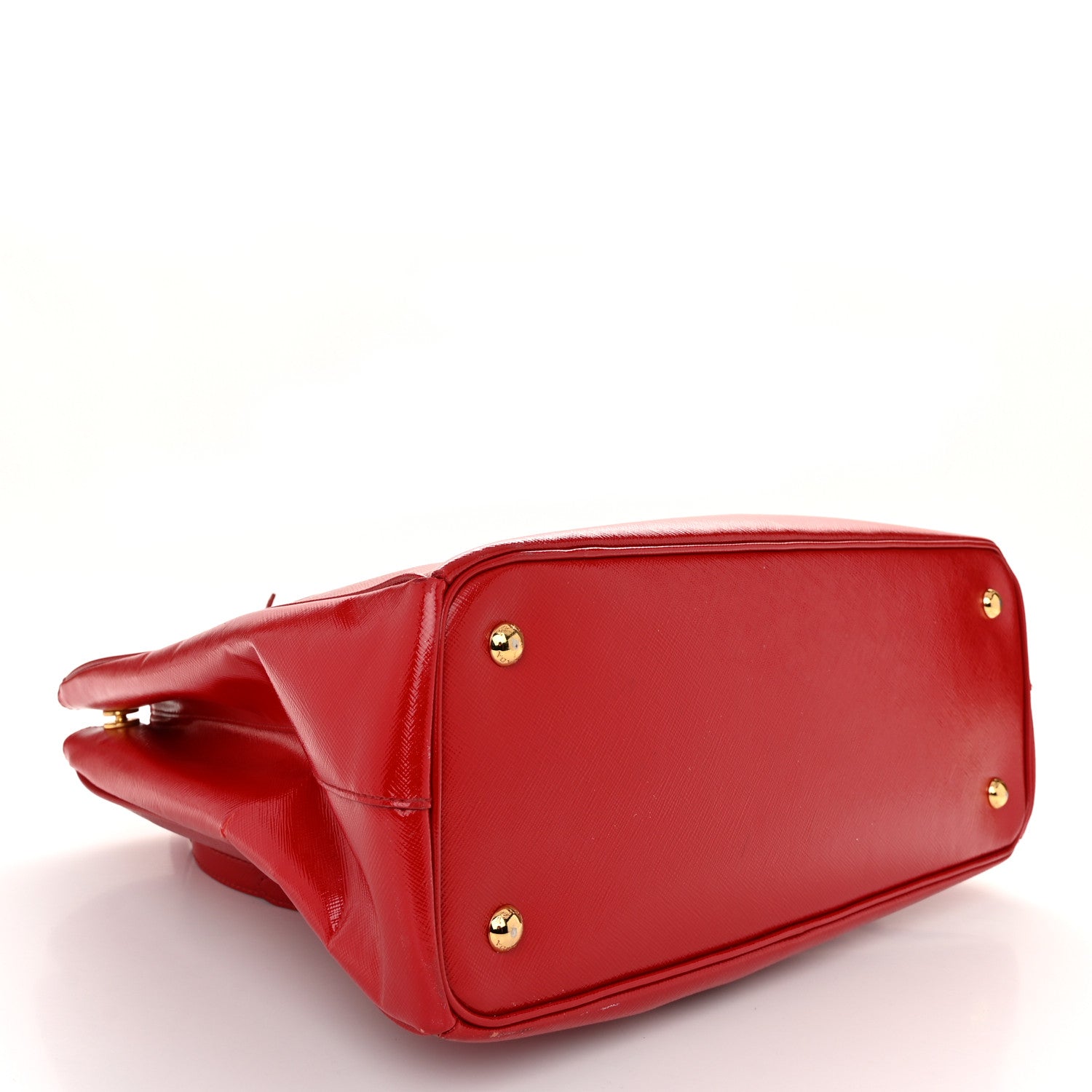 Prada Saffiano Vernice Large Tote Rosso 4 of 12