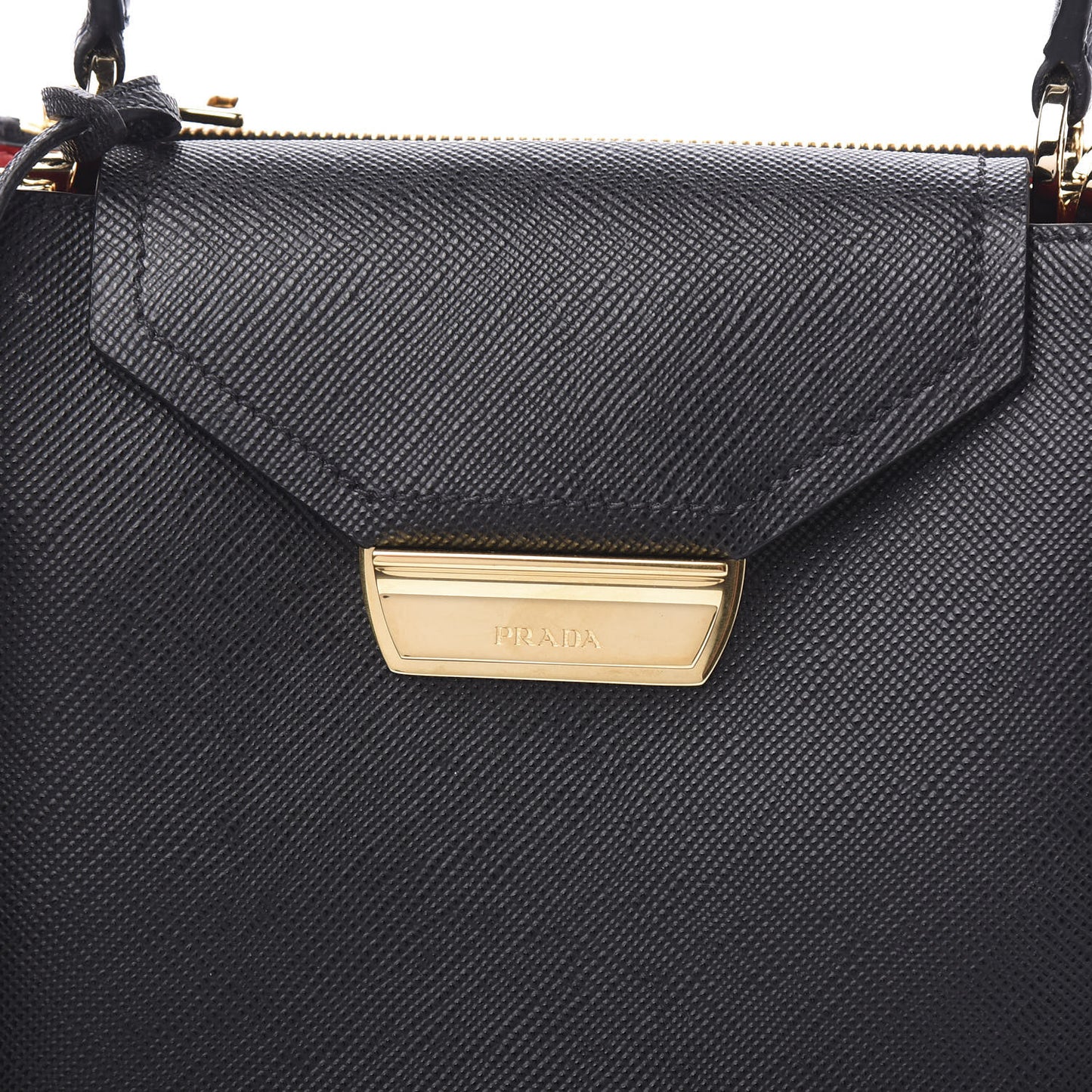 Saffiano Small Ingrid Top Handle Bag Black