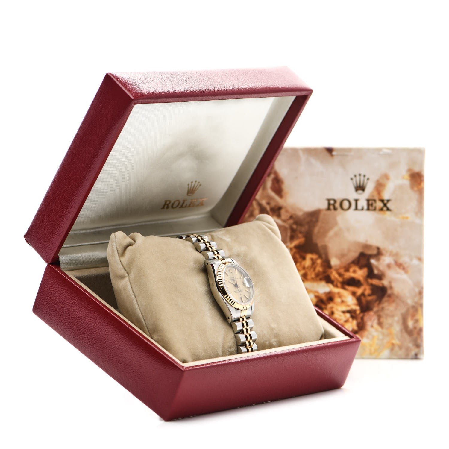 Rolex Stainless Steel 18K Yellow Gold 26mm Oyster Perpetual Datejust Watch Champagne 69173 7 of 7