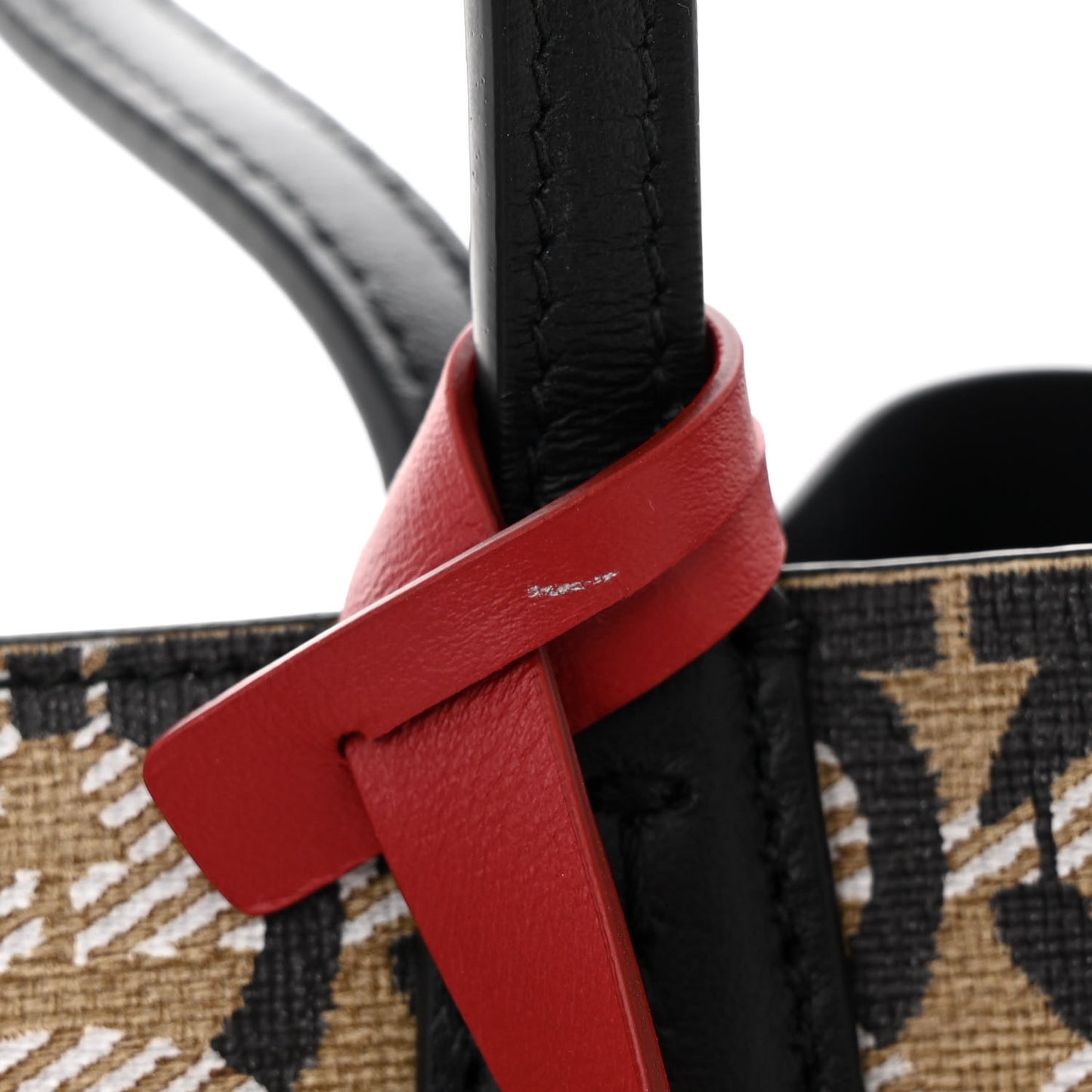 Canvas Calfskin Gancini Tote Sand Black