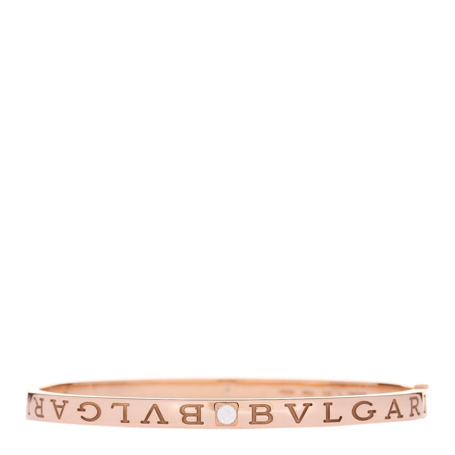 18K Rose Gold Diamond B.Zero1 Essential Bangle Bracelet L
