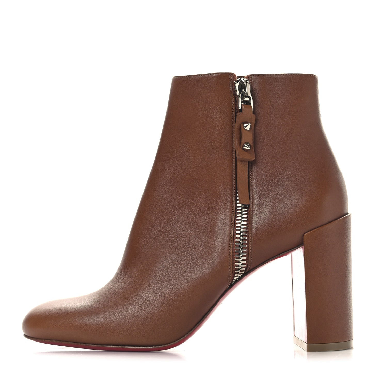 Calfskin Ziptotal 85 Ankle Boots 39 Cuoio