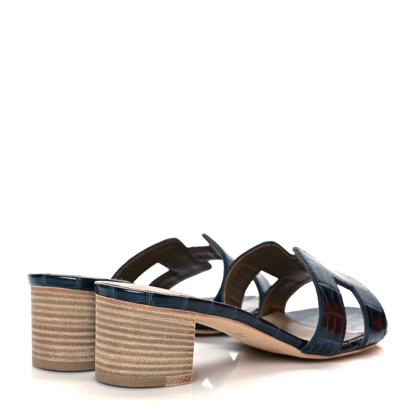 Shiny Alligator Oasis Sandals 37