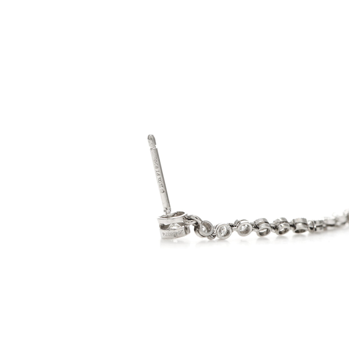 Platinum Diamond Ball Drop Earrings