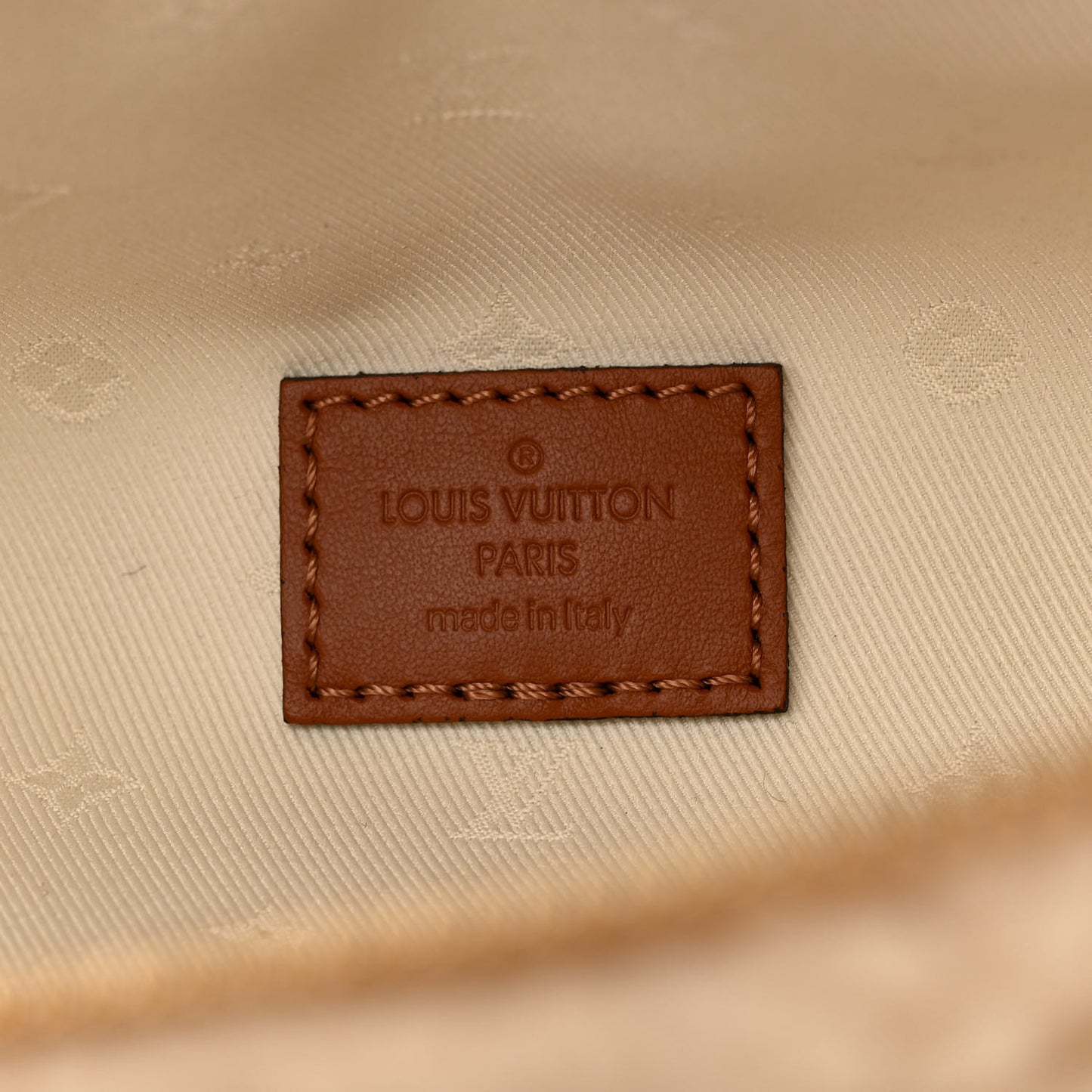 Shearling Monogram LV Ski Bumbag Cream Brown
