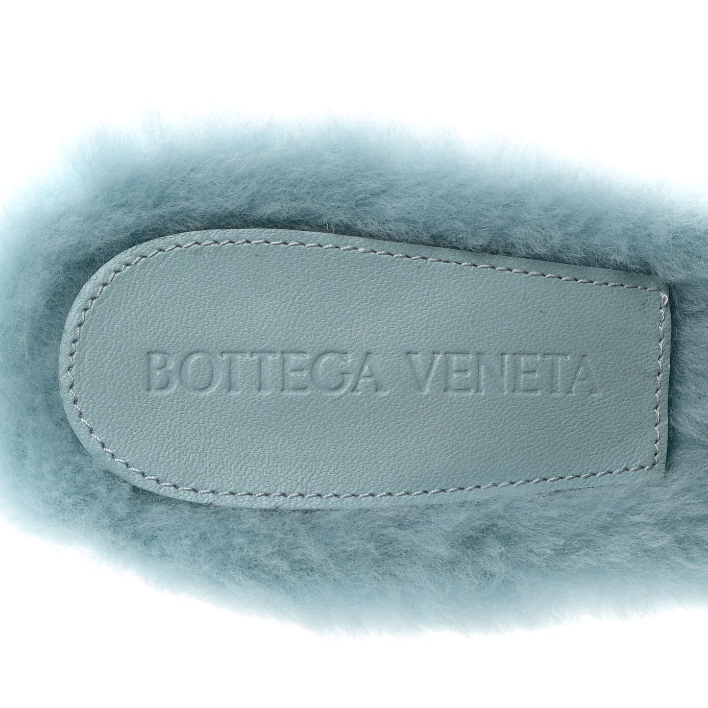 Cozy Fur Lido 90mm Mule Sandals 37 Pale Blue