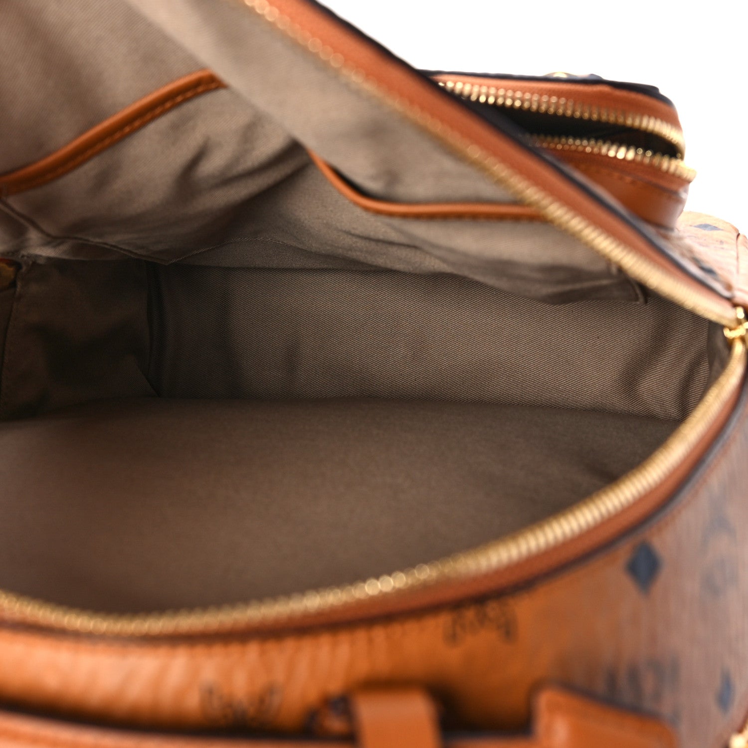 MCM Visetos Small Stark Backpack Cognac 5 of 9