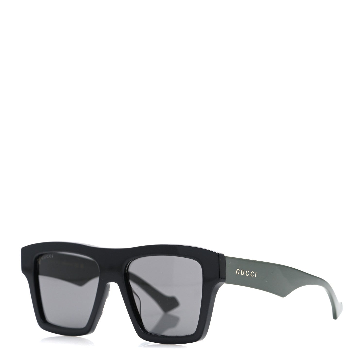 Gucci Acetate Rectangle Sunglasses GG0962S Black Khaki 1833745