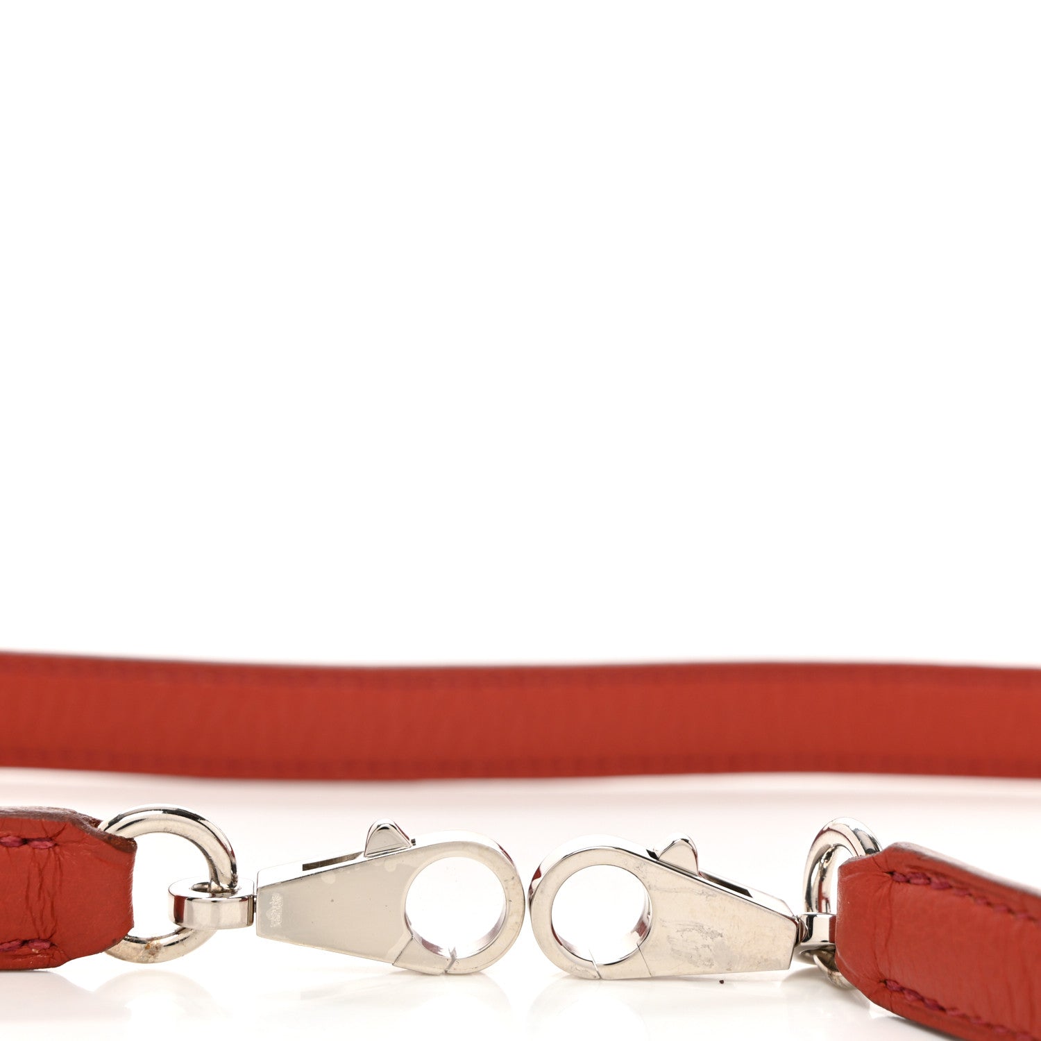 Hermes Taurillon Clemence Kelly Shoulder Strap Rouge Venetian 3 of 4