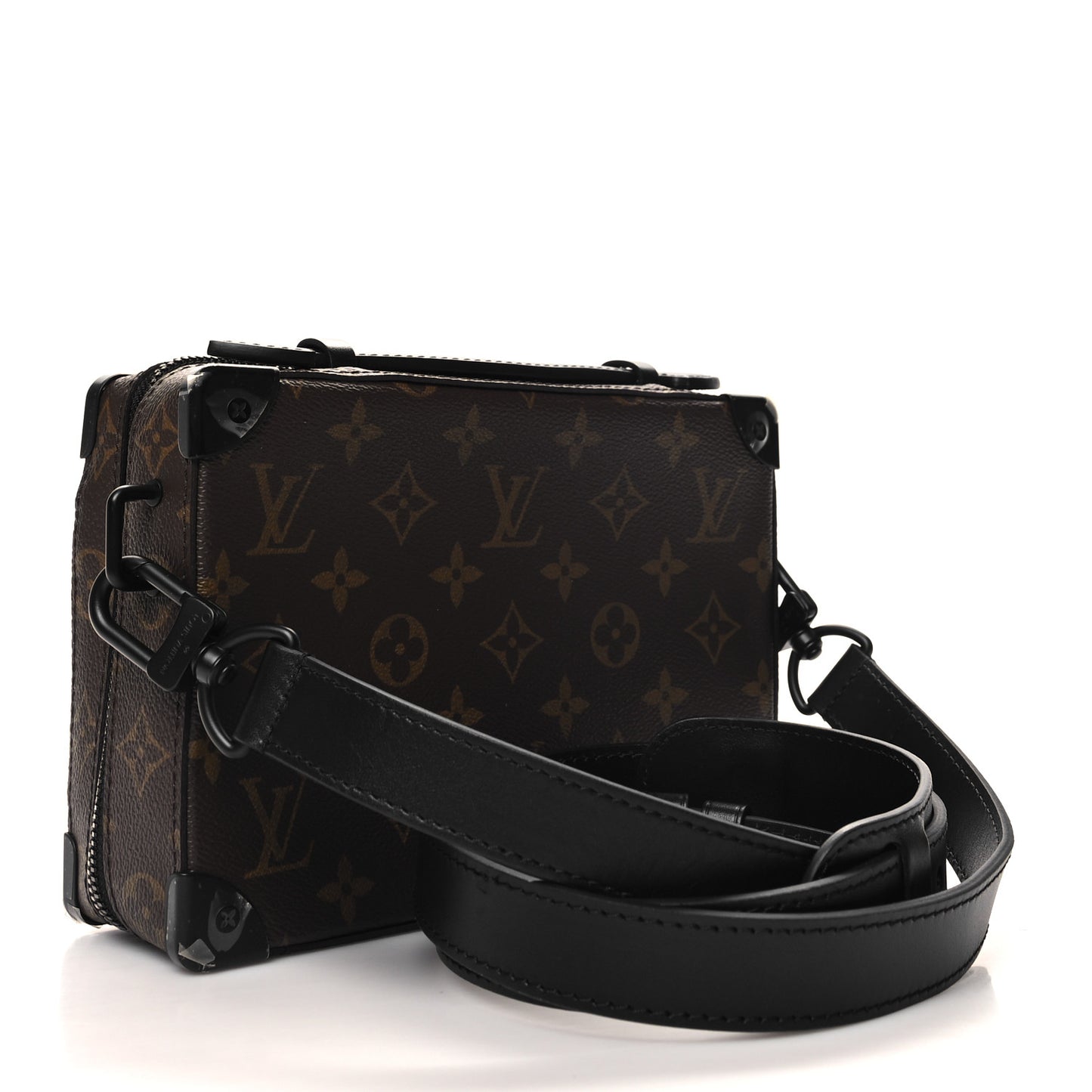Monogram Macassar Handle Soft Trunk Black