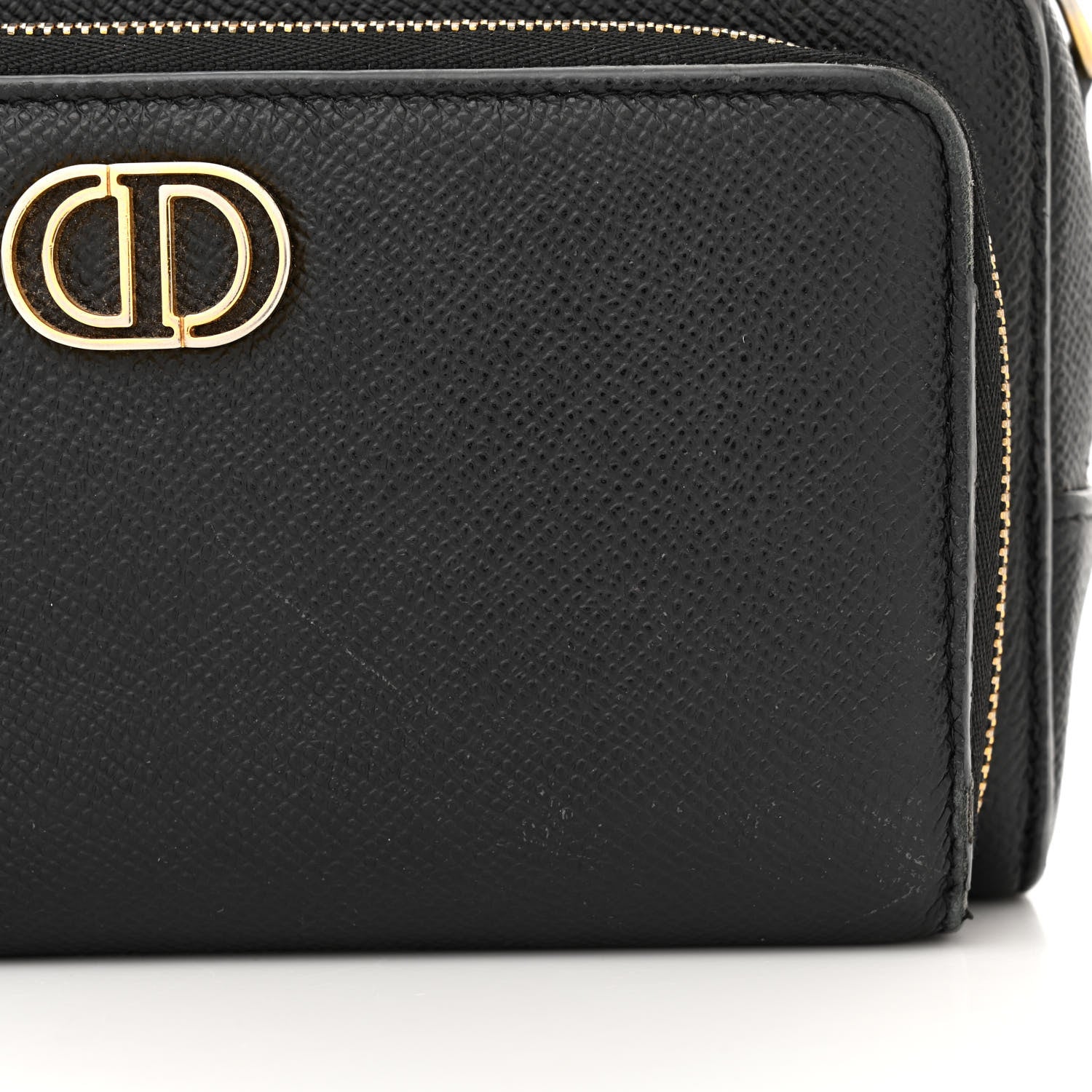 Christian Dior Grained Calfskin Caro Double Pouch Black 12 of 16