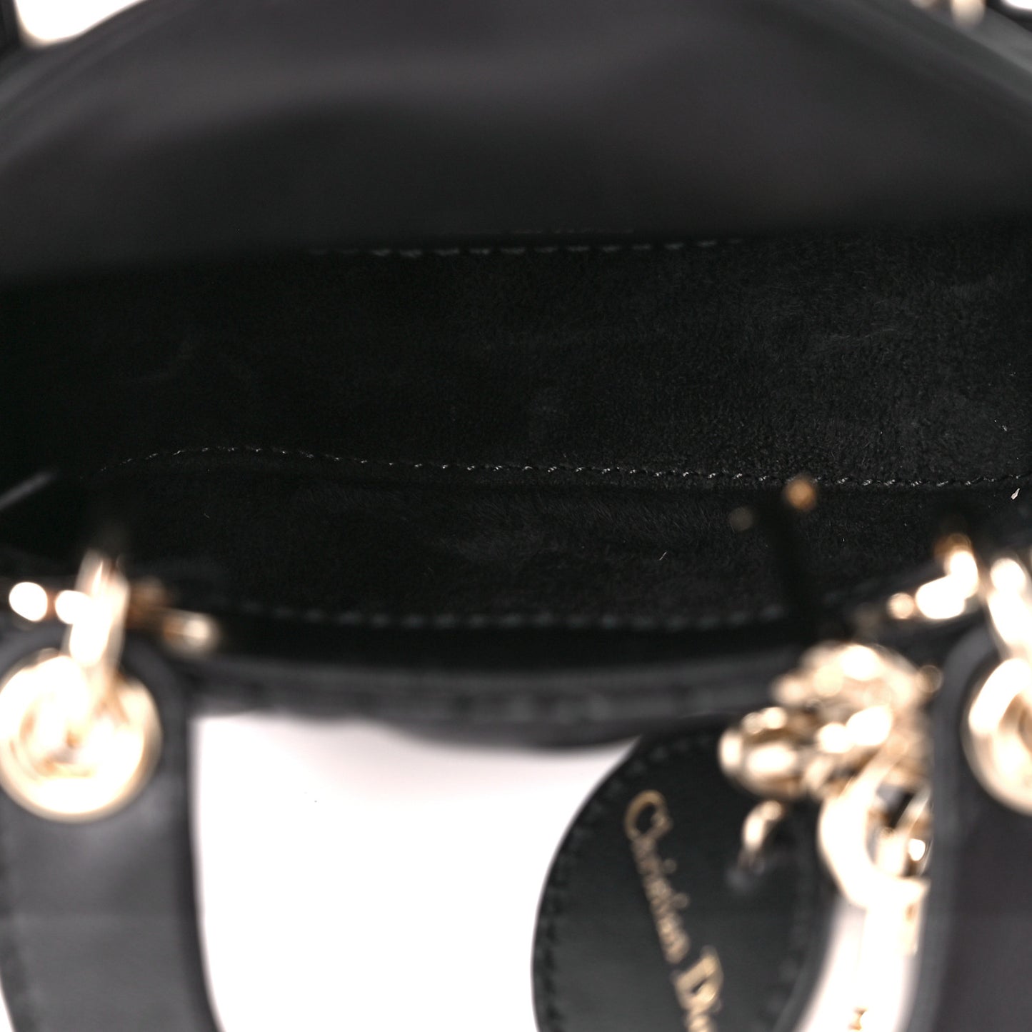 Lambskin Cannage Micro Lady Dior Black