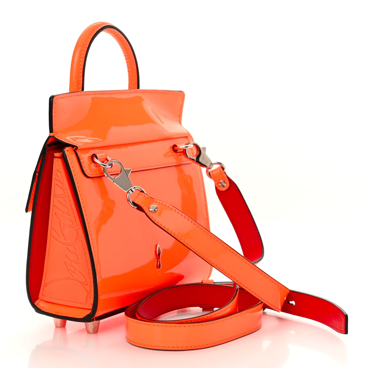 Patent Paloma Mini Empire Tote Orange