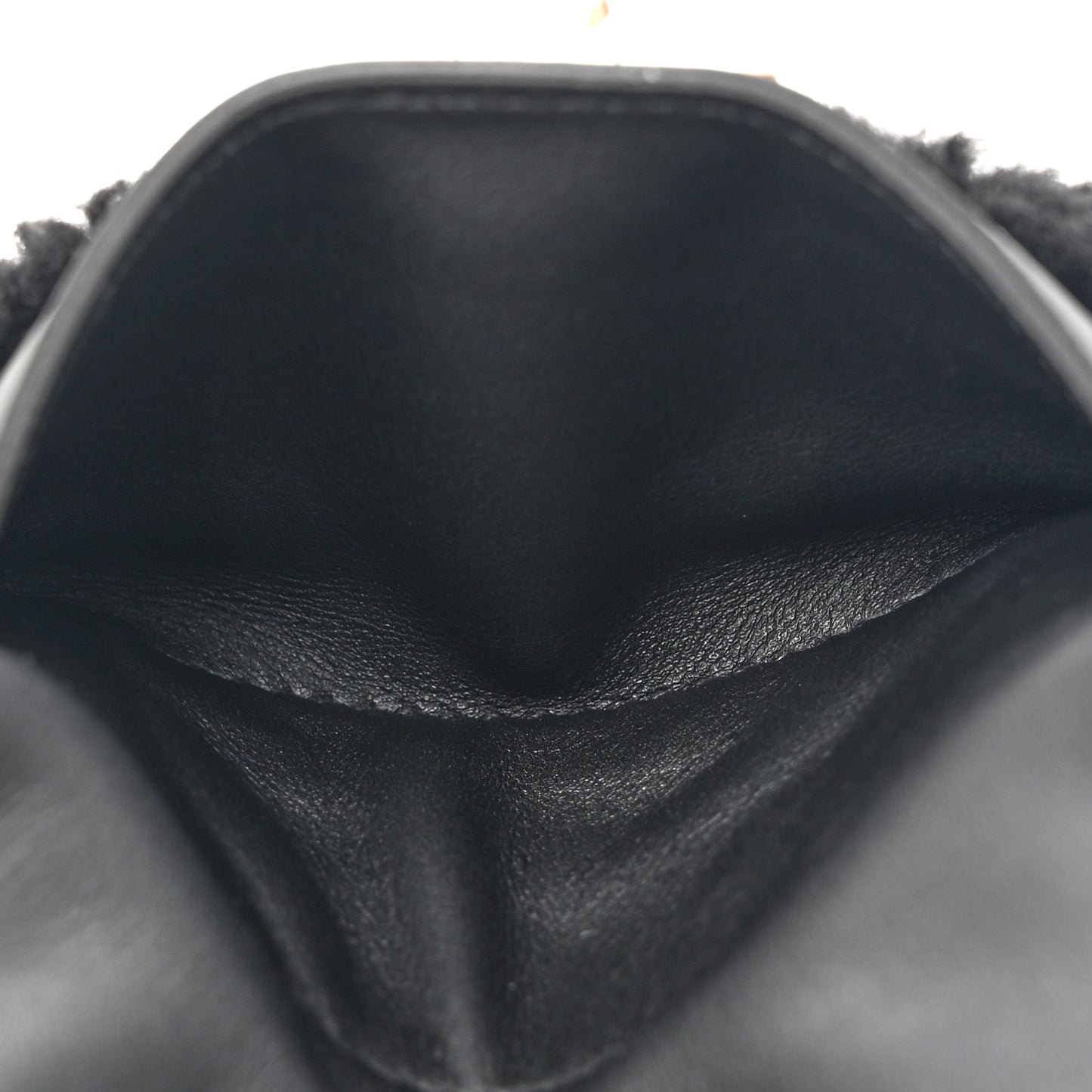 Swift Shearling Pocket Kelly Shoulder Strap Black