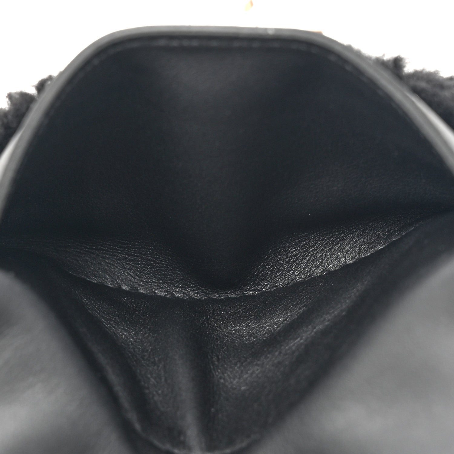 Hermes Swift Shearling Pocket Kelly Shoulder Strap Black 3 of 6