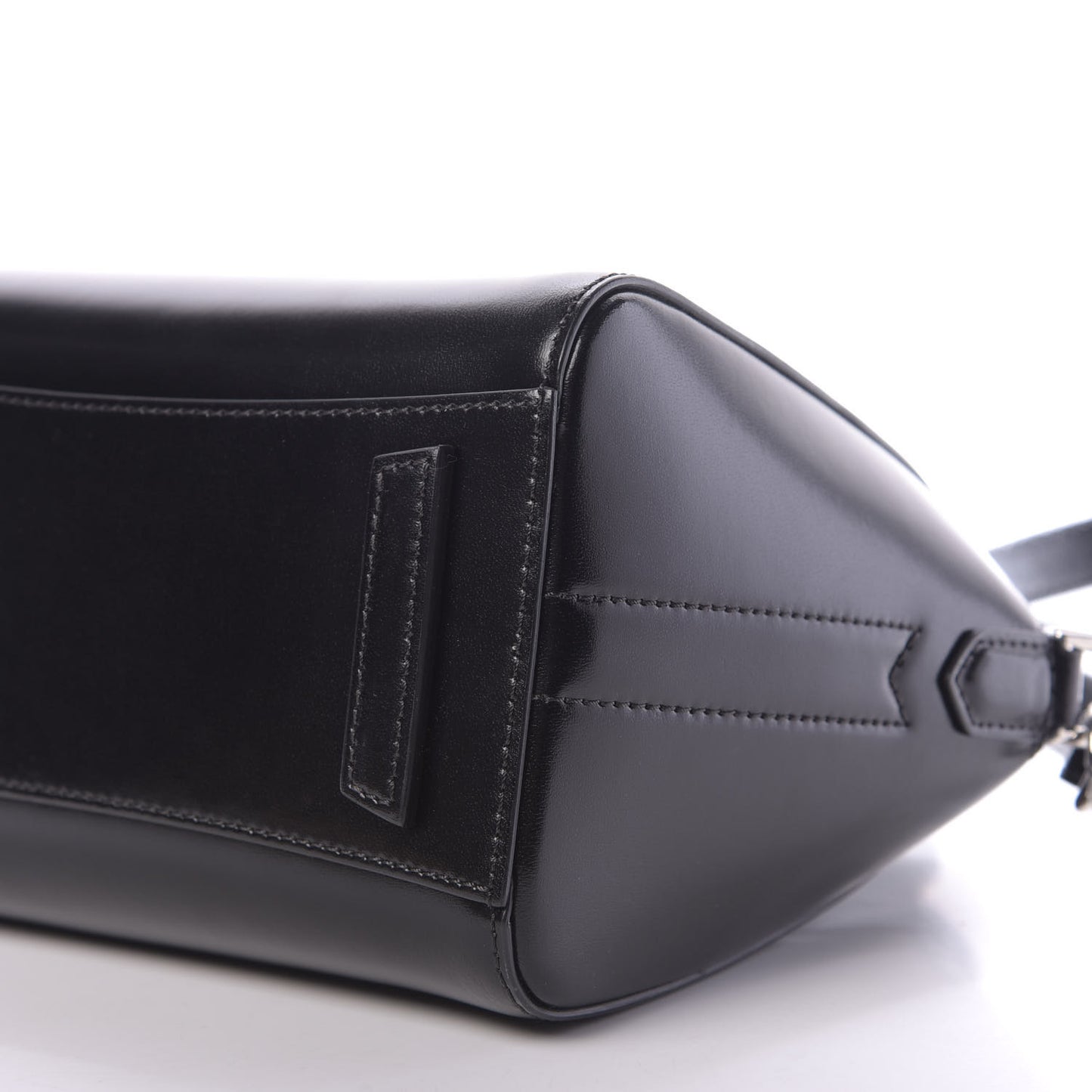 Shiny Lord Calfskin Mini Antigona Black