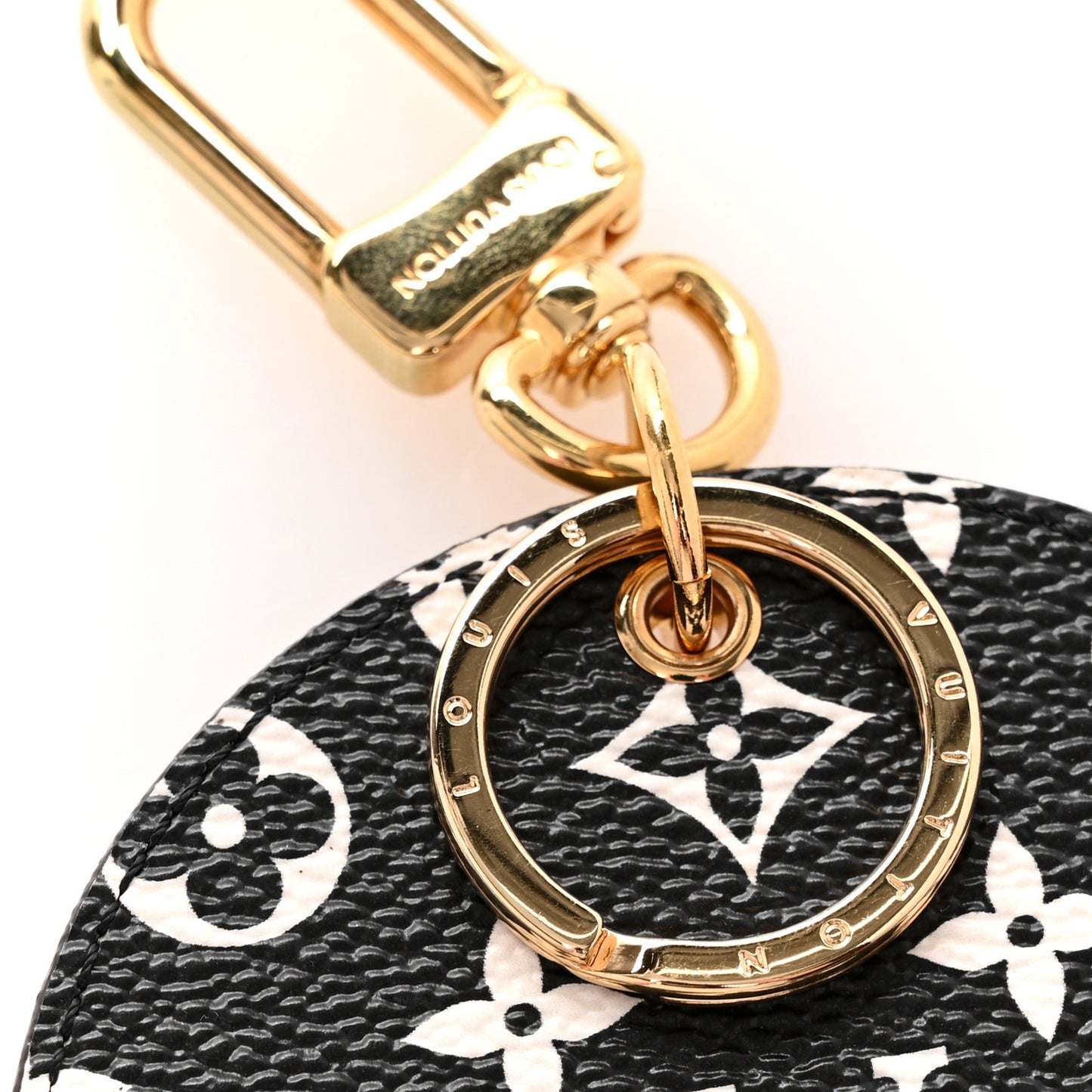 Monogram Giant Crafty Illustre Bag Charm Key Ring Creme Caramel