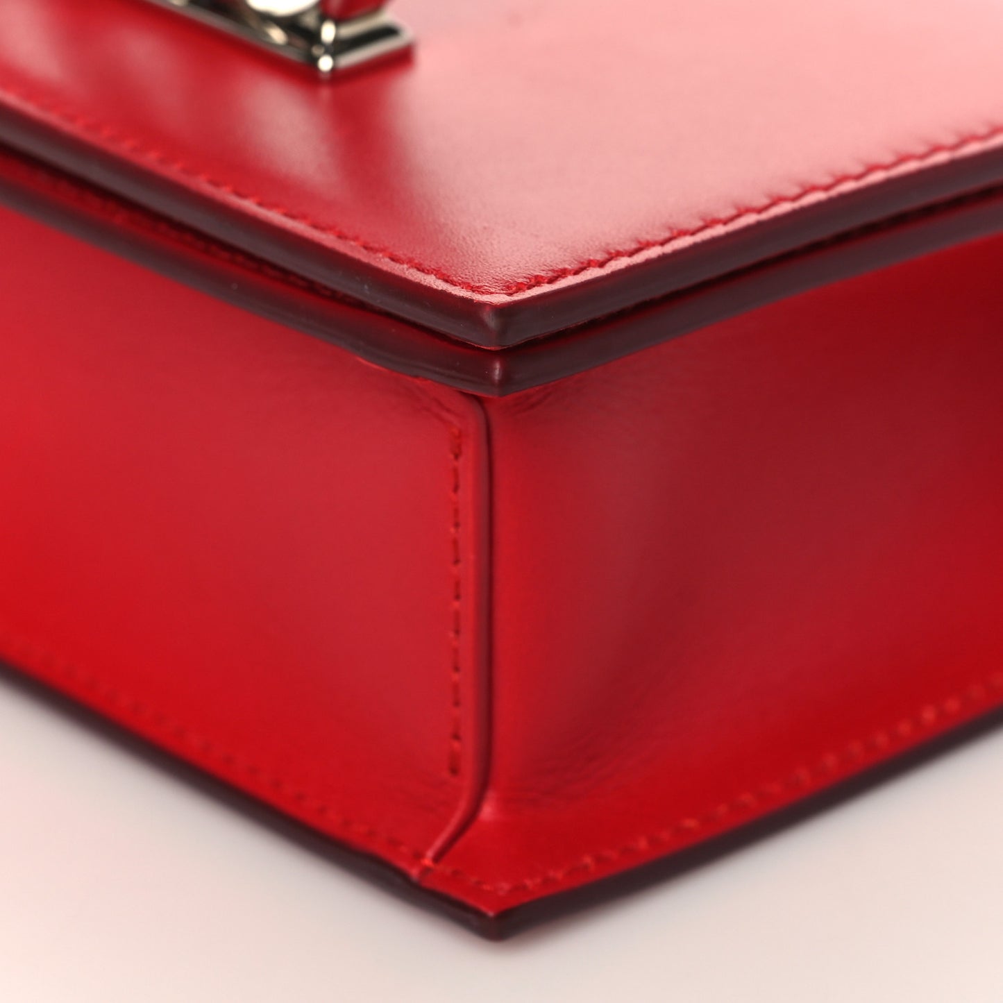Calfskin Sculptural Knuckle Crossbody Red