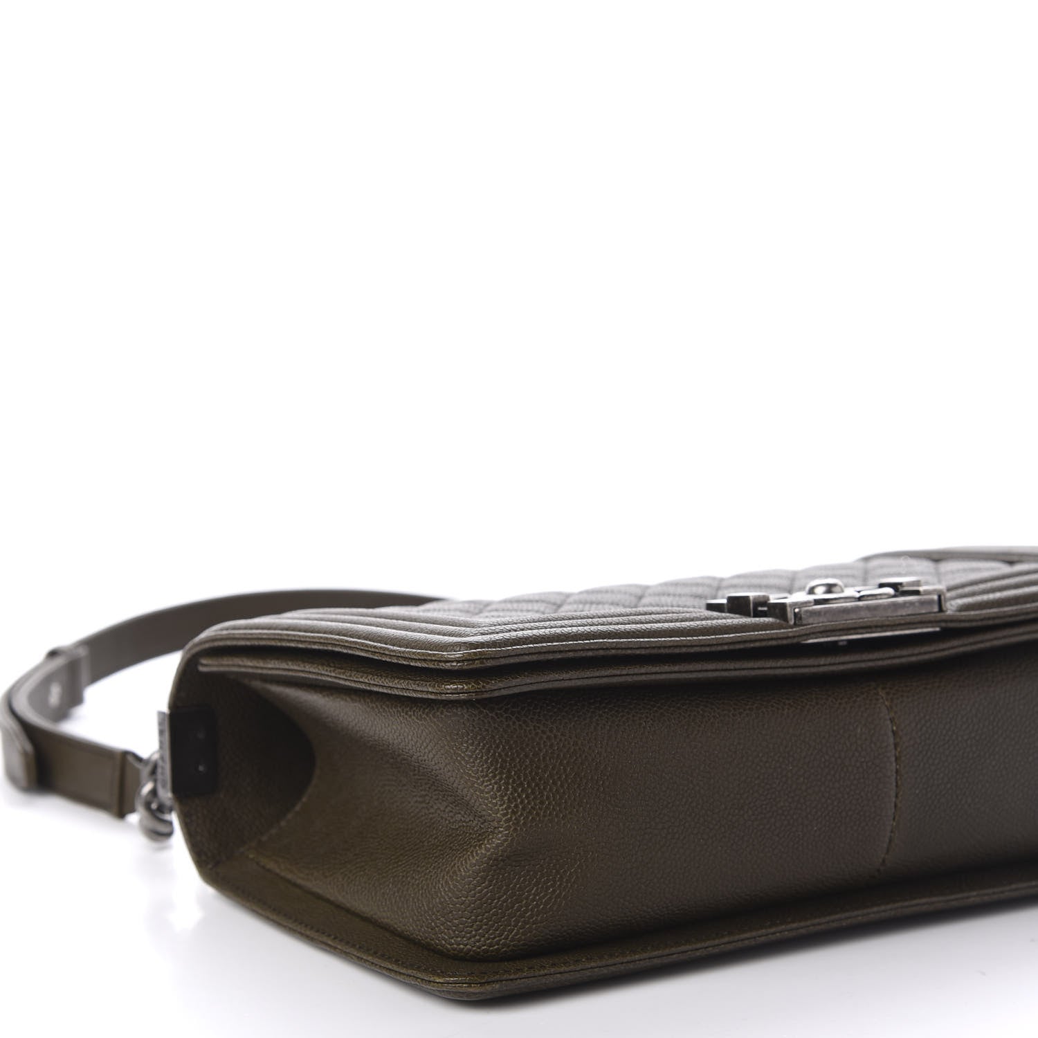 Chanel Caviar Quilted Medium Boy Flap Khaki 6 of 11