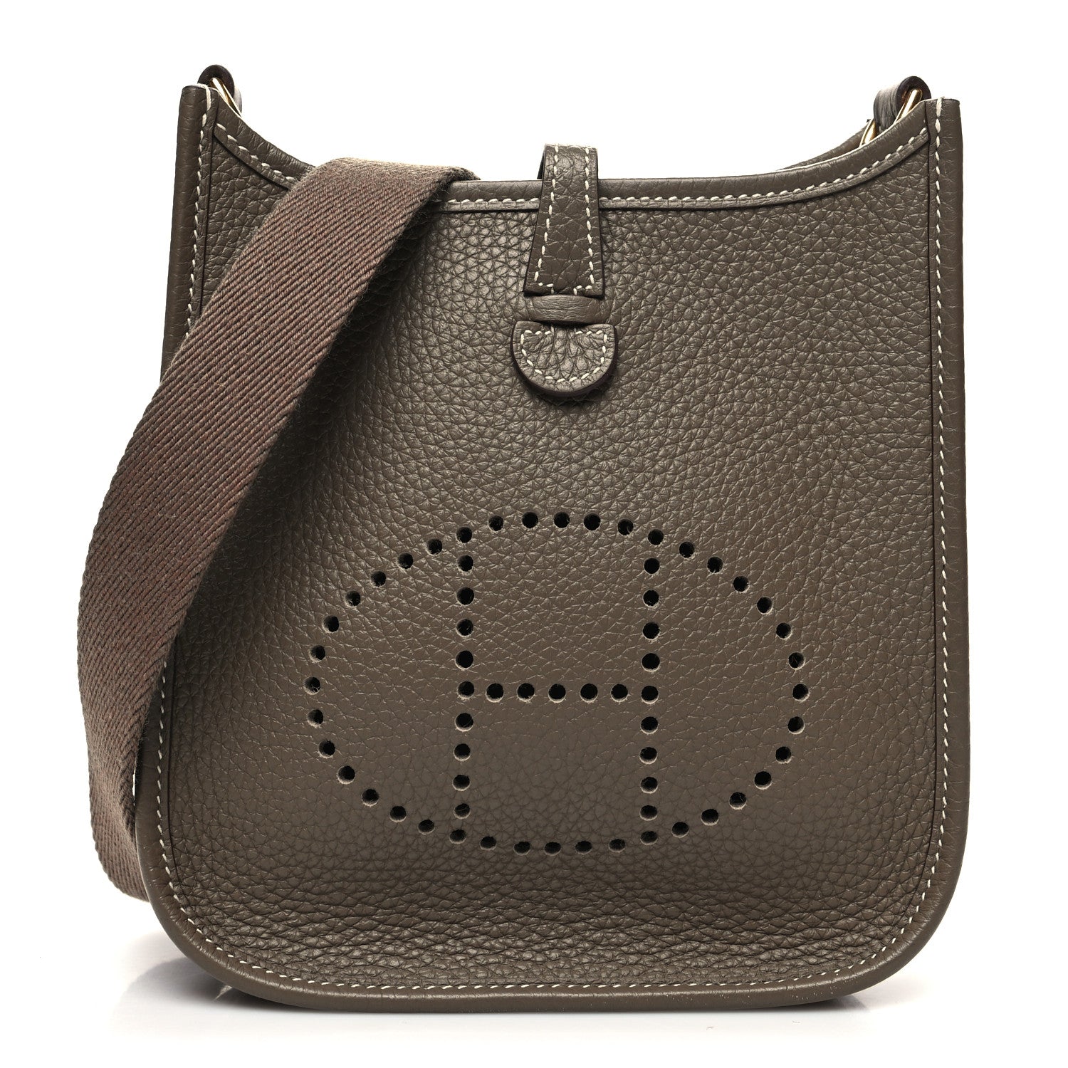 Hermes Taurillon Clemence Evelyne TPM Etoupe 1 of 11
