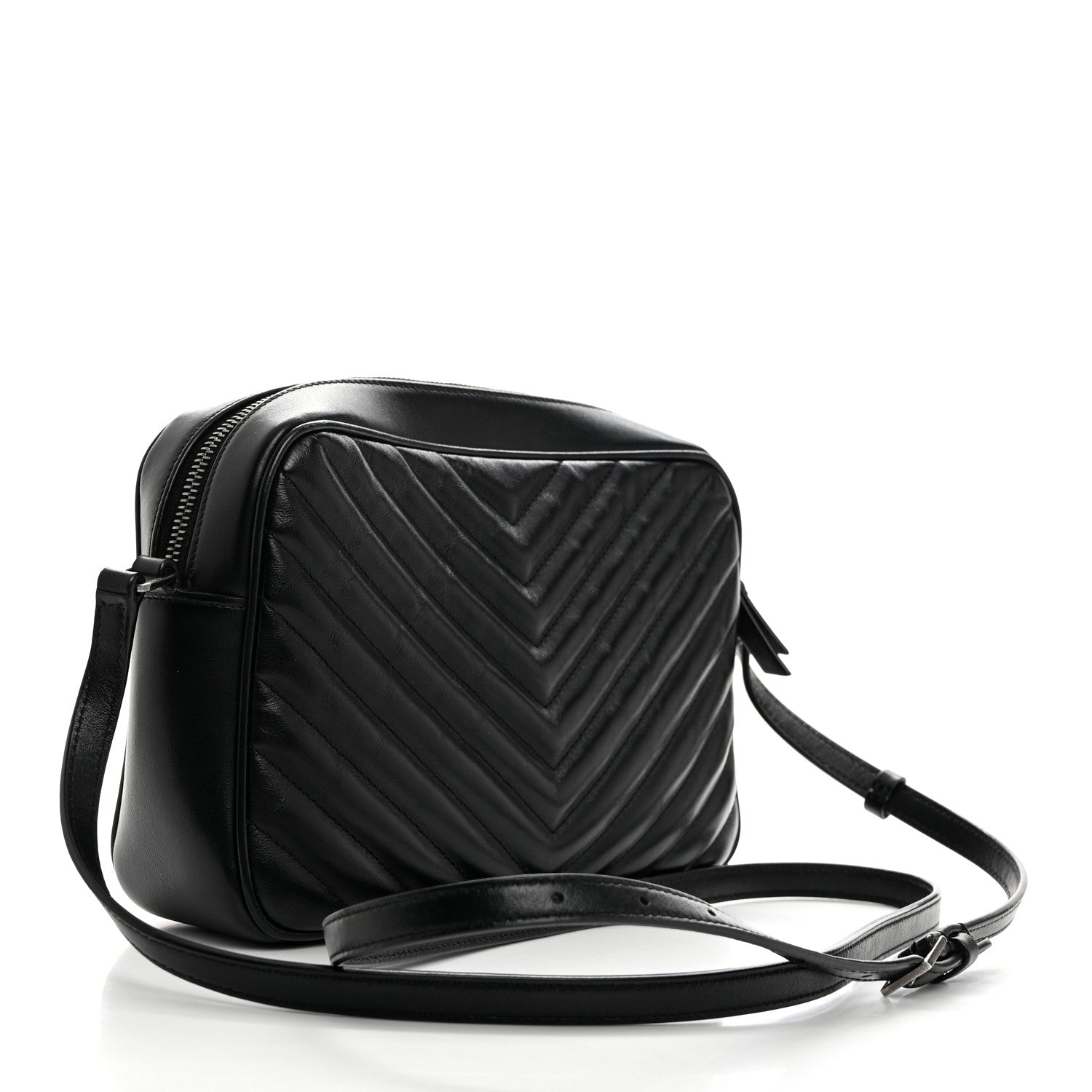 Saint Laurent Calfskin Matelasse Monogram Lou Camera Bag Black 2 of 10