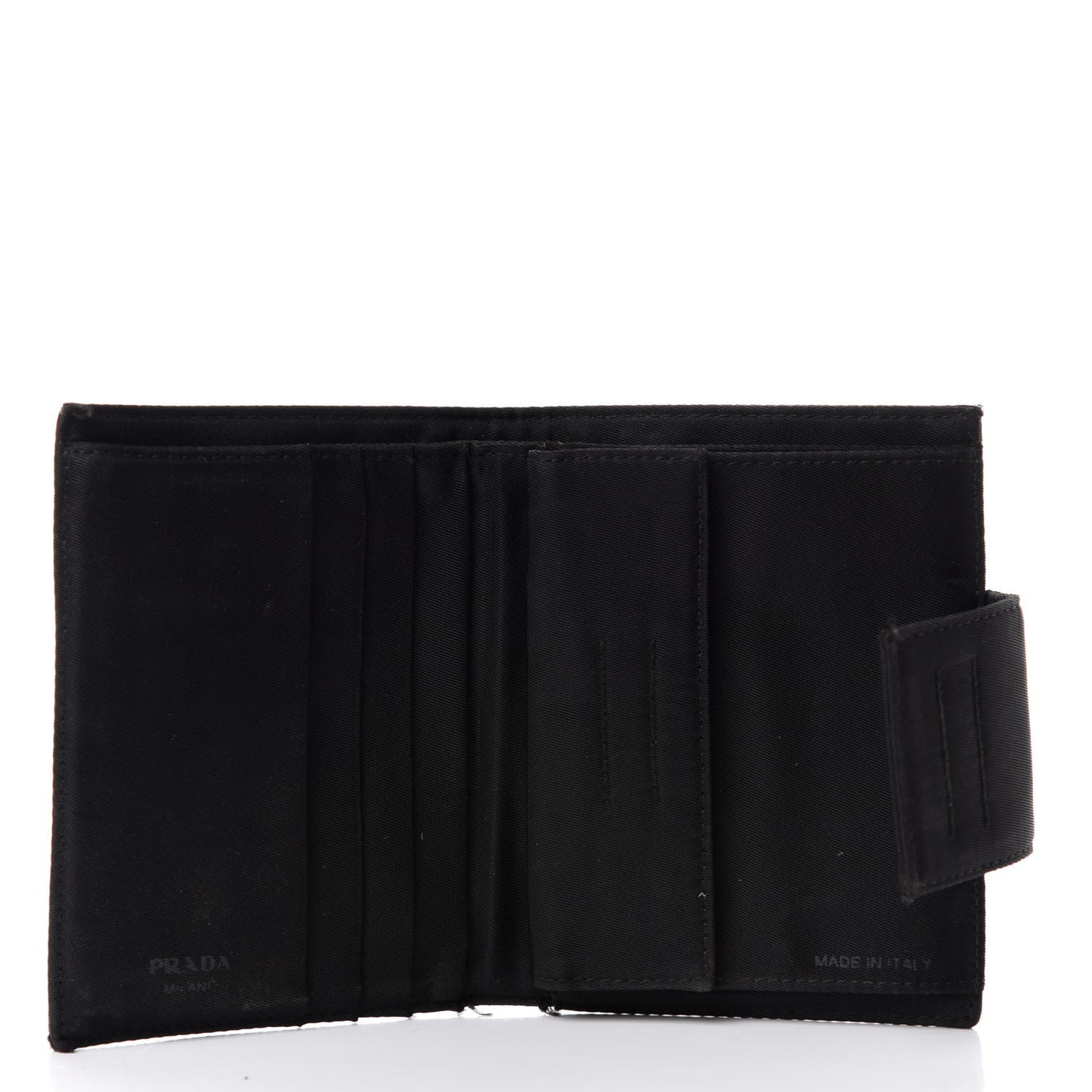 Tessuto Nylon French Wallet Black