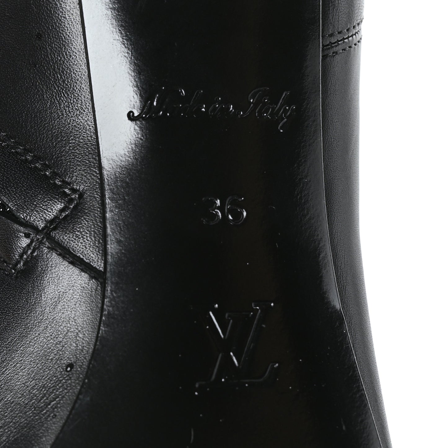Calfskin Call Back Ankle Boots 36 Black
