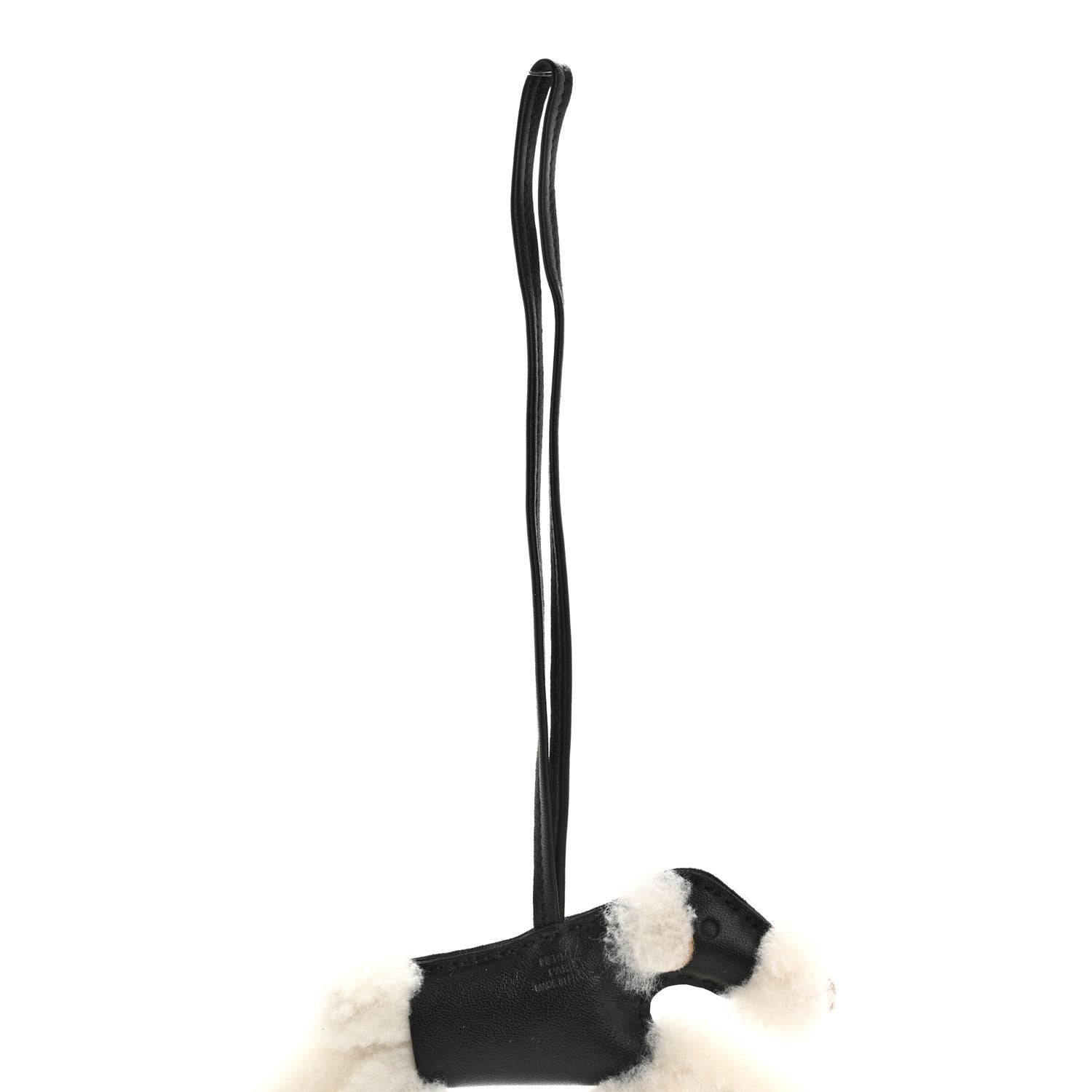 Hermes Milo Lambskin Shearling Budy Charm Black 4 of 6