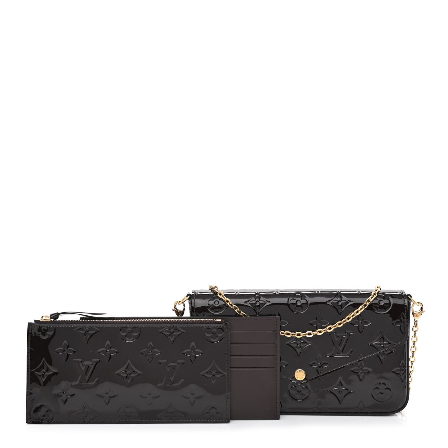 Vernis Pochette Felicie Chain Wallet Amarante