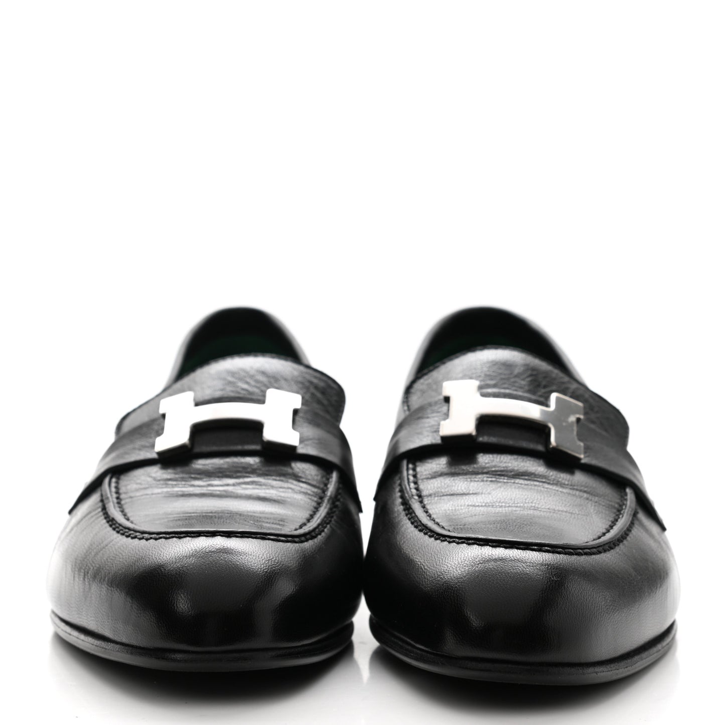 Goatskin Womens Paris Loafers 37.5 Black