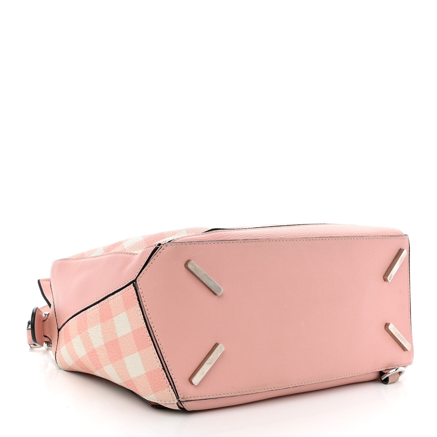 Calfskin Gingham Puzzle Bag Salom