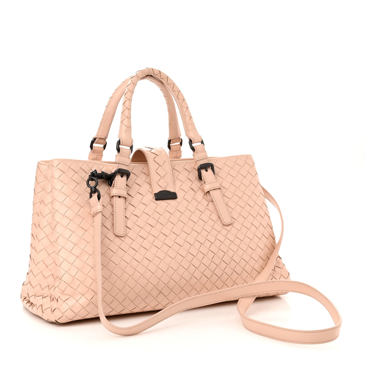 Light Calf Intrecciato Small Roma Flamingo
