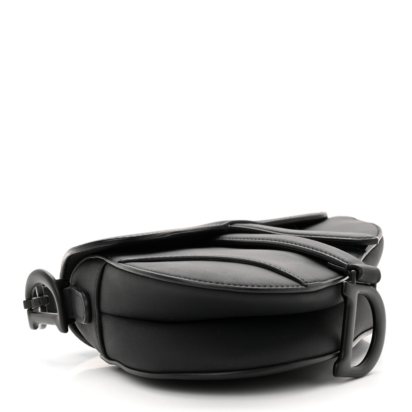 Ultra Matte Calfskin Mini Saddle Bag Black