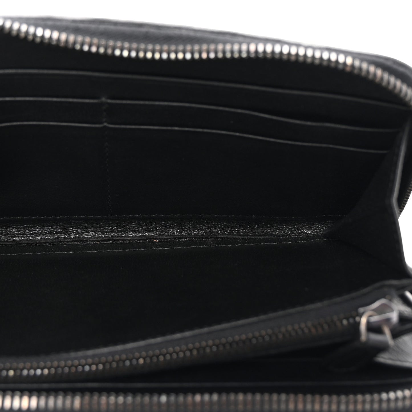 Nappa Intrecciato Zip Around Wallet Black
