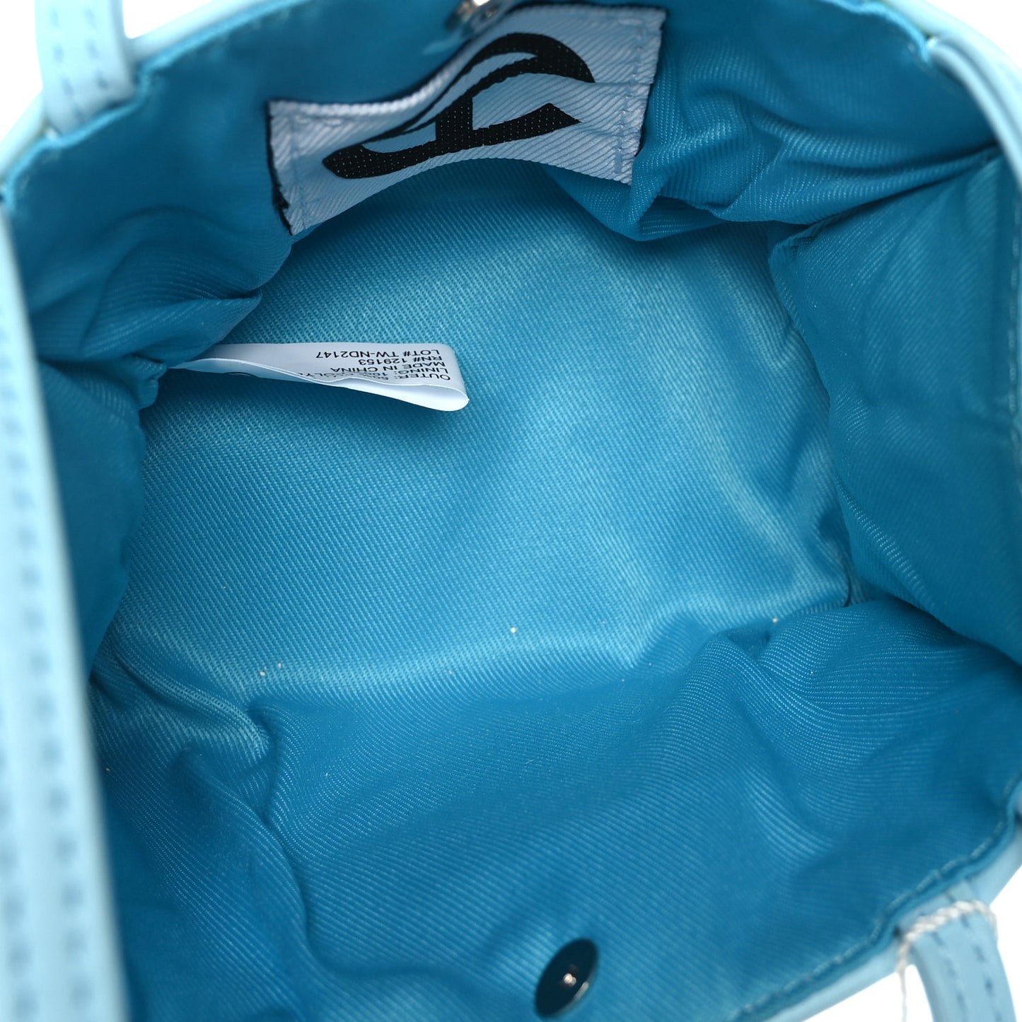 Vegan Leather Small Shopping Bag Pool Blue