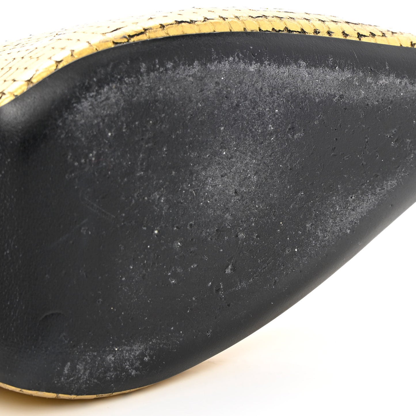 Metallic Calfskin Snakeskin Embossed Essex 110mm Pumps 37 Gold