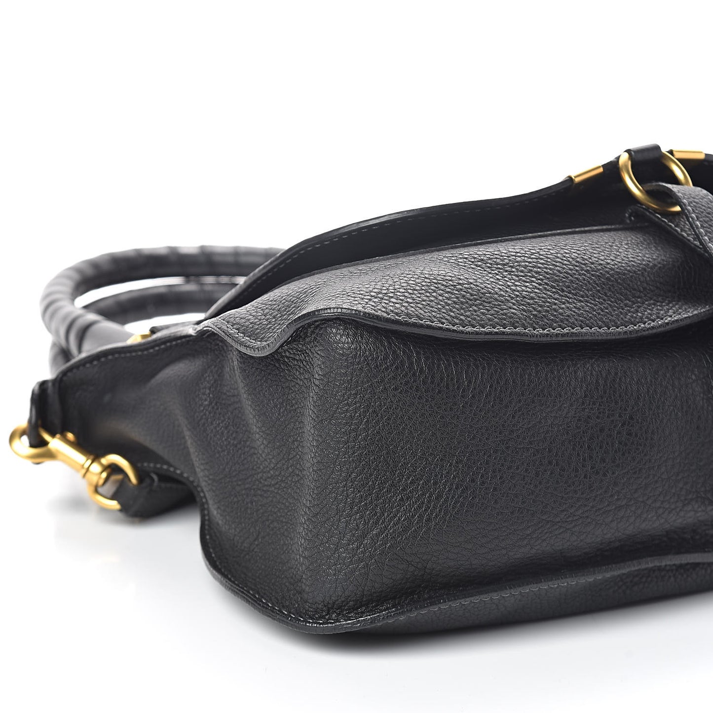 Calfskin Medium Marcie Satchel Black