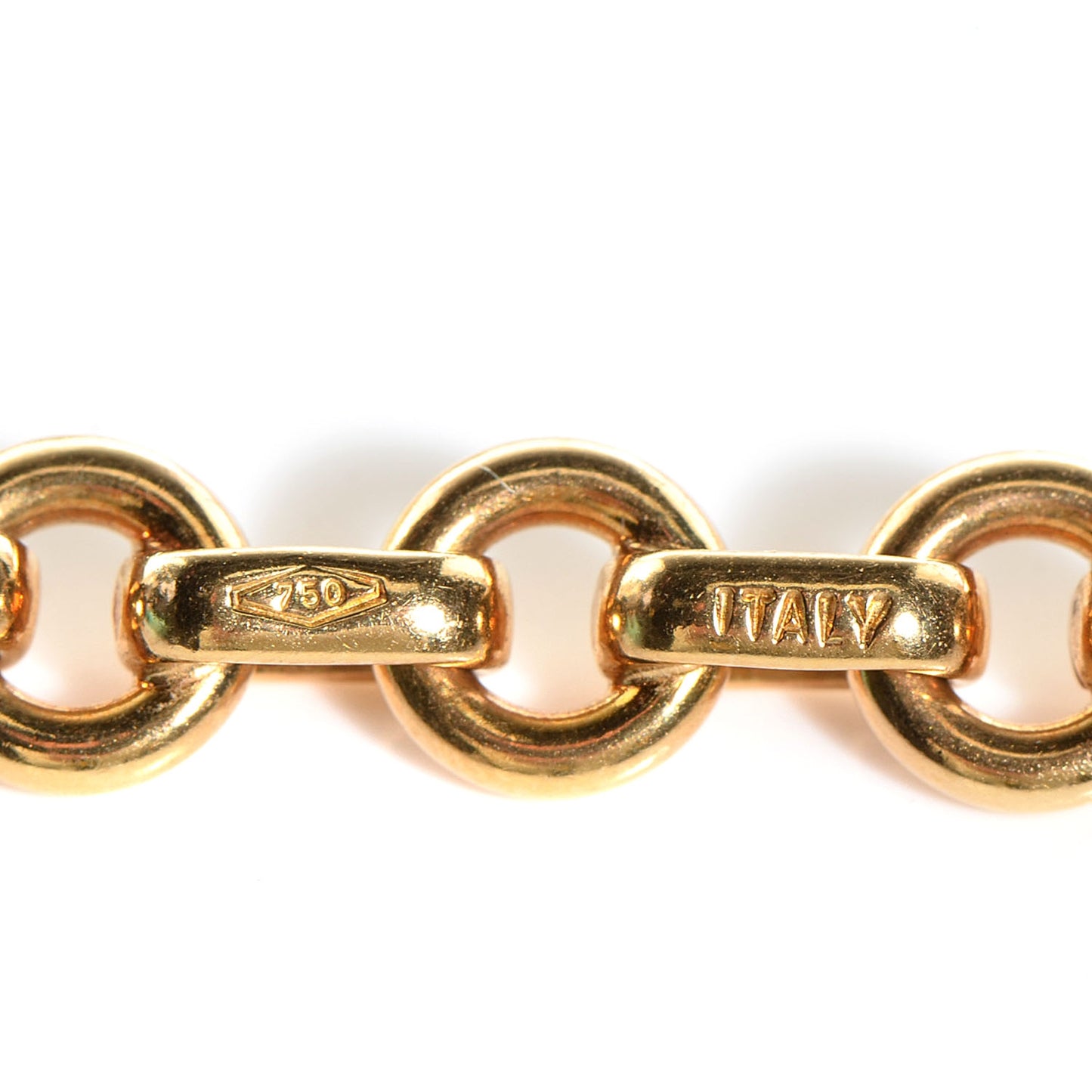 18K Yellow Gold Return To Oval Tag Choker Necklace