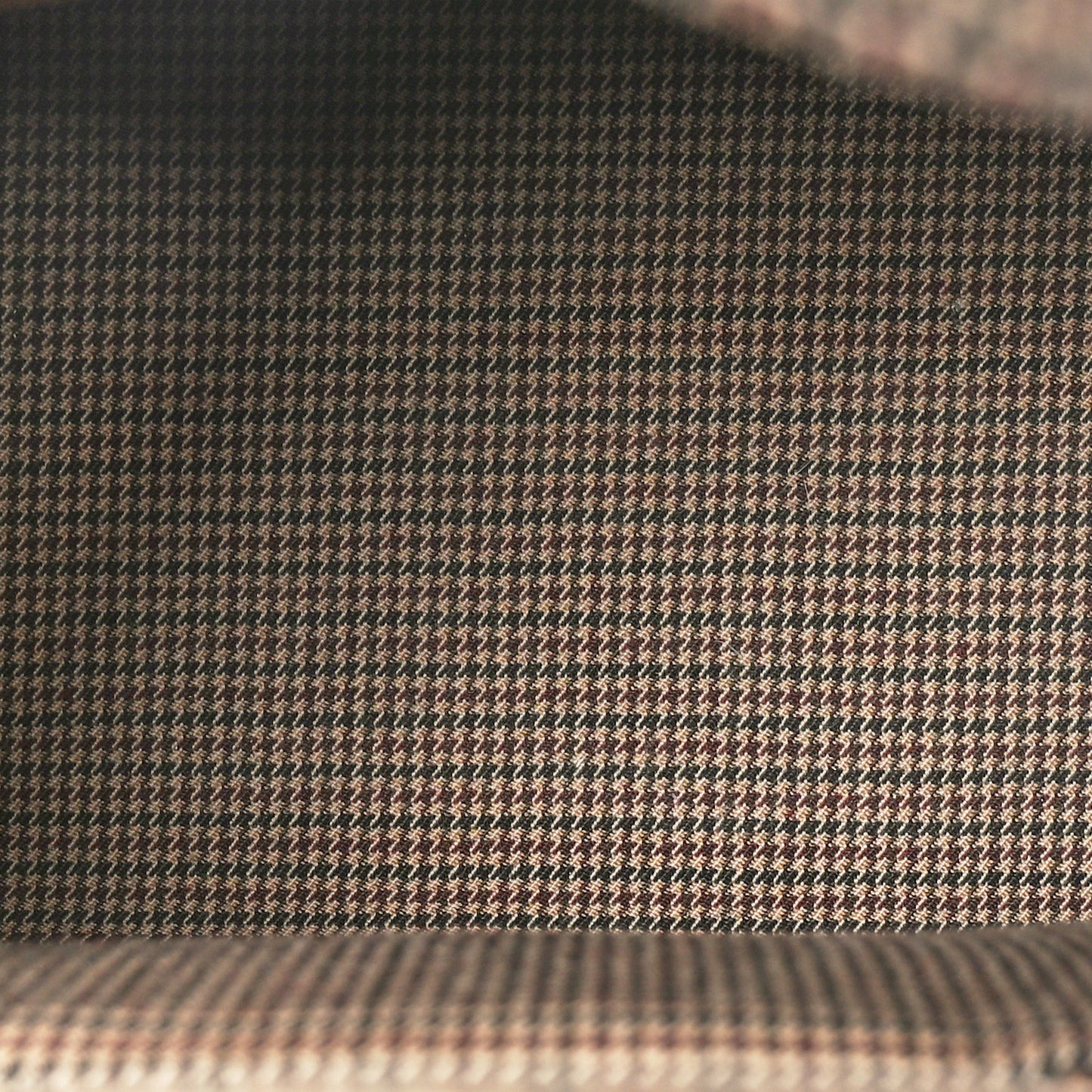 Textile Calfskin Pied De Poule Print Triomphe Striped Small Cabas Thais Multicolor