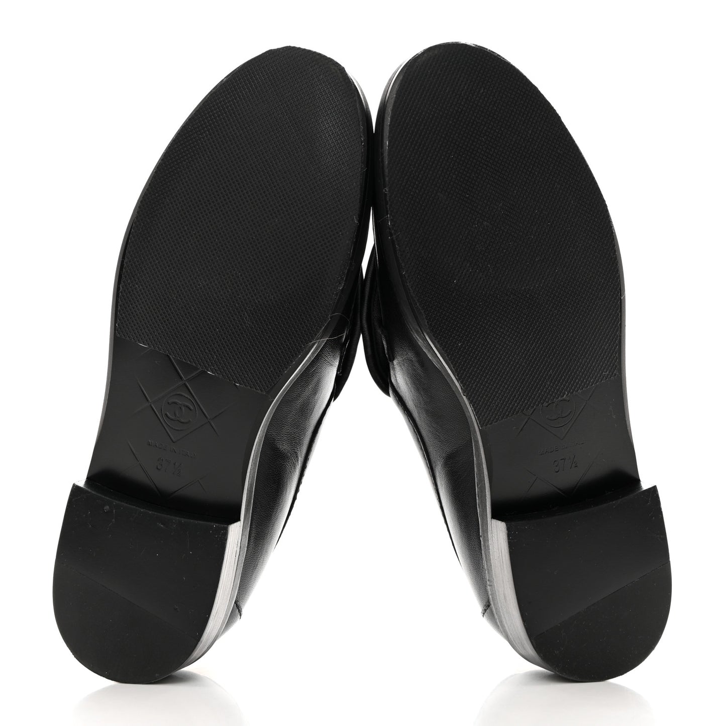 Lambskin Quilted CC Turnlock Loafers 37.5 Black