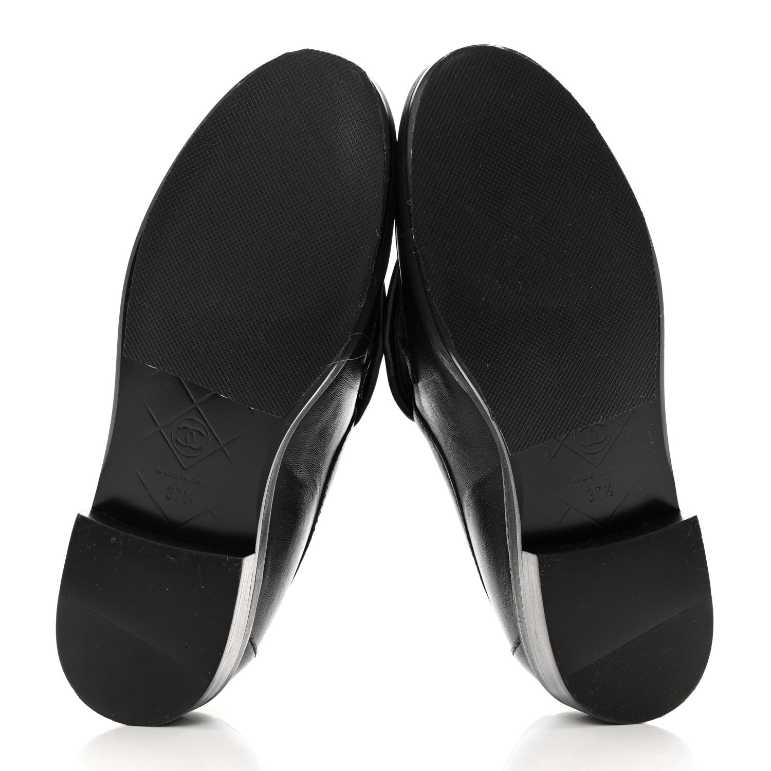 Chanel Lambskin Quilted CC Turnlock Loafers 37.5 Black 5 of 10