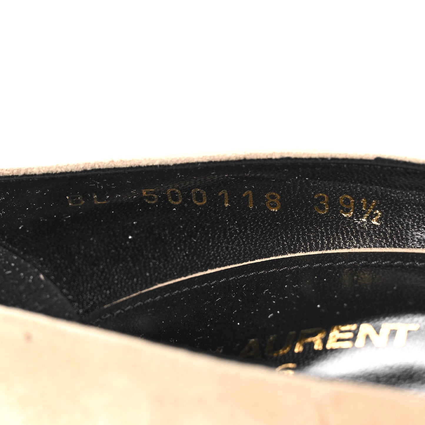 Suede Calfskin Zoe 105 Pumps 39.5 Beige Black