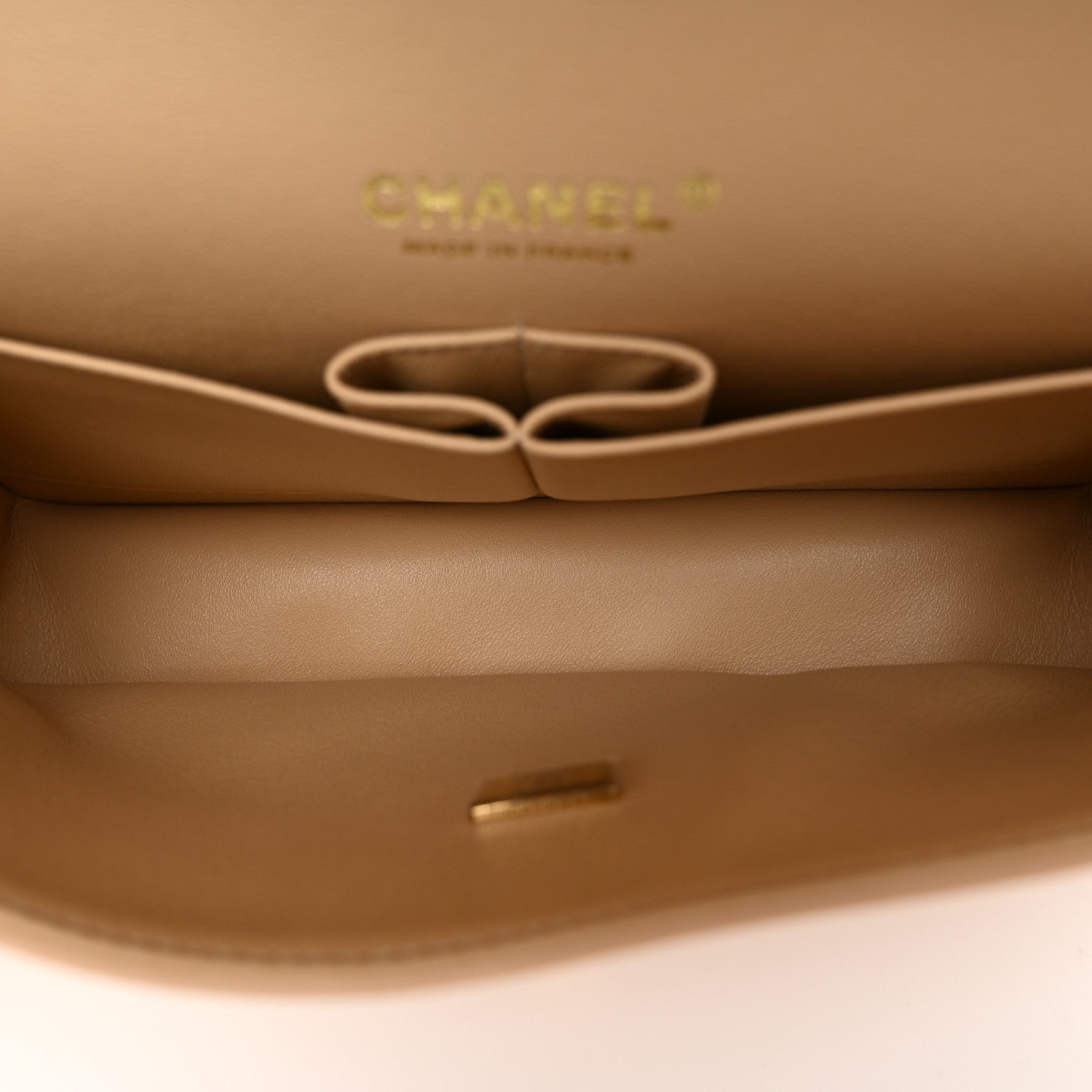 Chanel Lambskin Quilted Medium Double Flap Beige 5 of 11