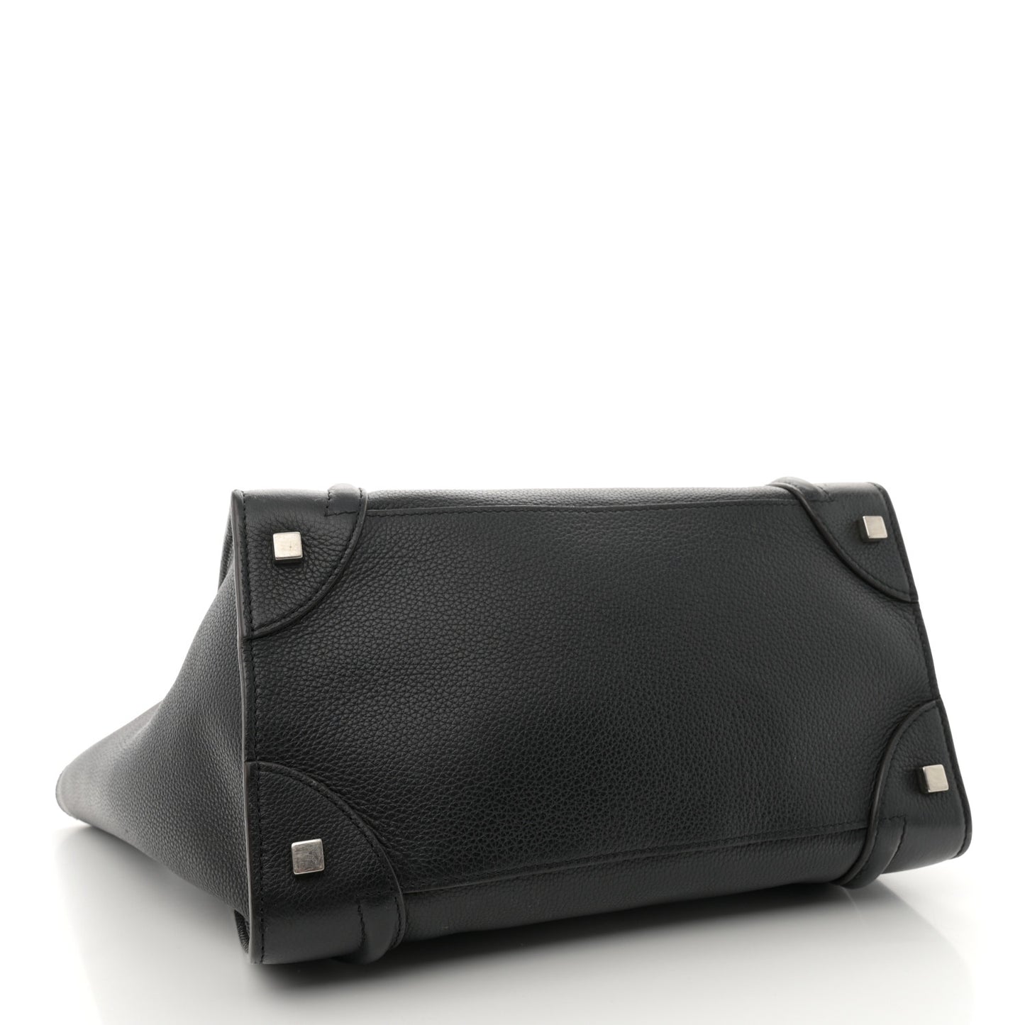 Drummed Calfskin Mini Luggage Black