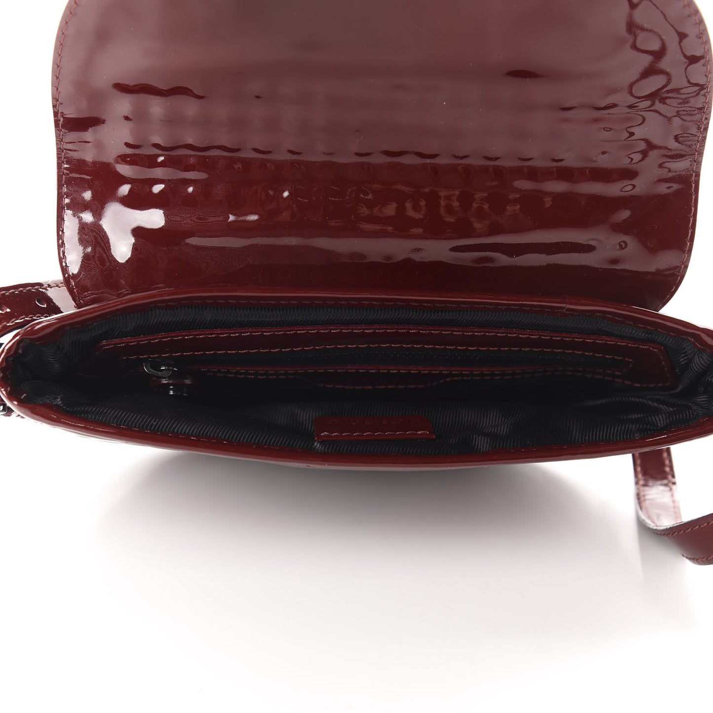 Patent Studded Crossbody Burgundy