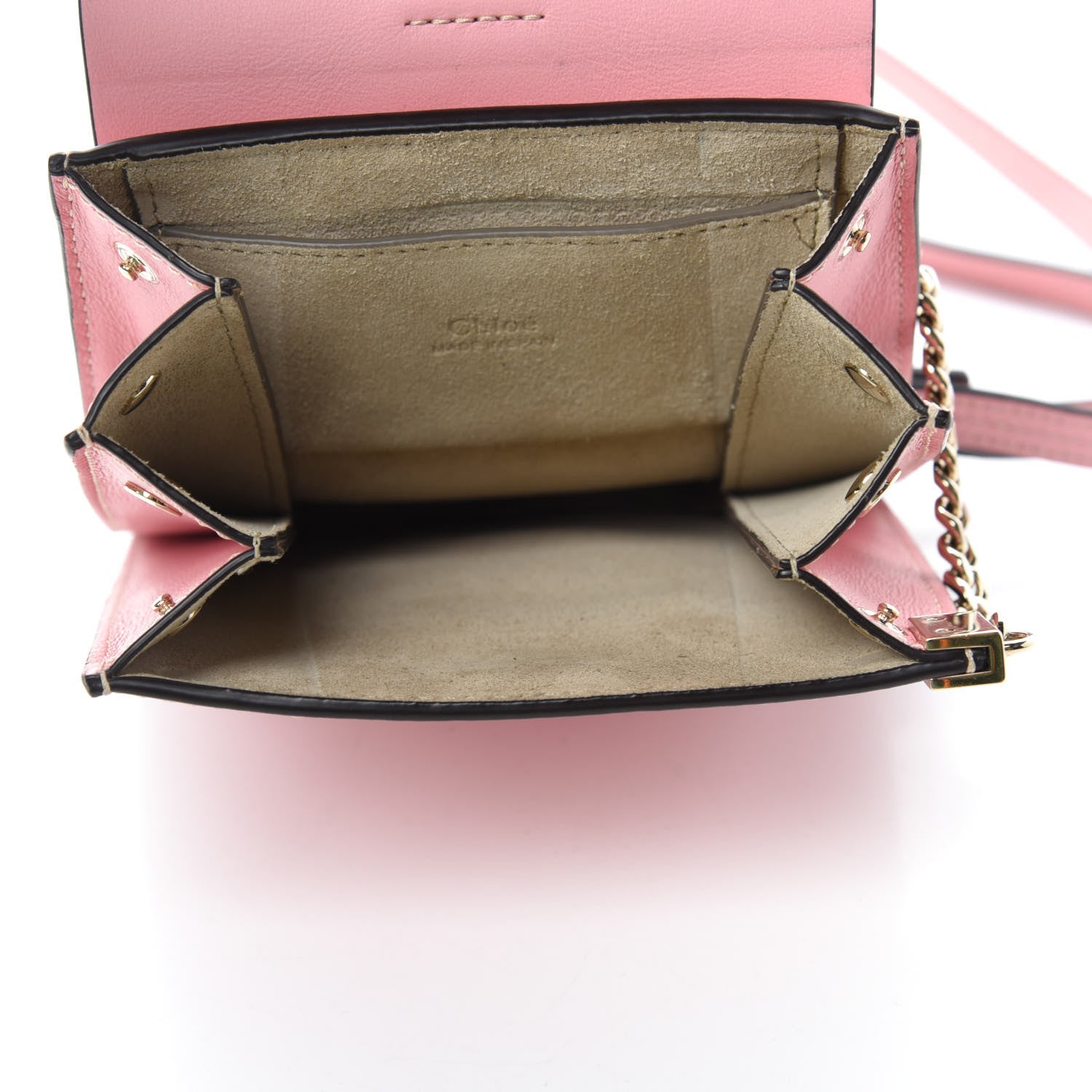 Chloe Suede Calfskin Mini Faye Bracelet Bag Washed Pink 5 of 10