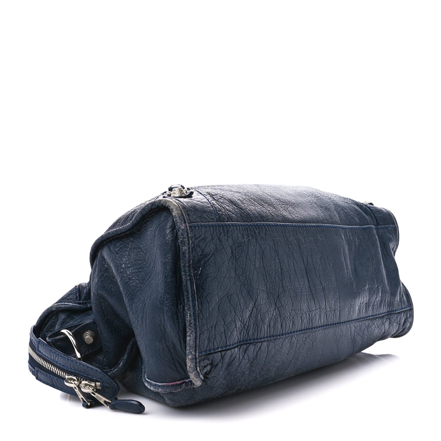 Agneau Giant 12 Silver Hardware City Bleu Obscur