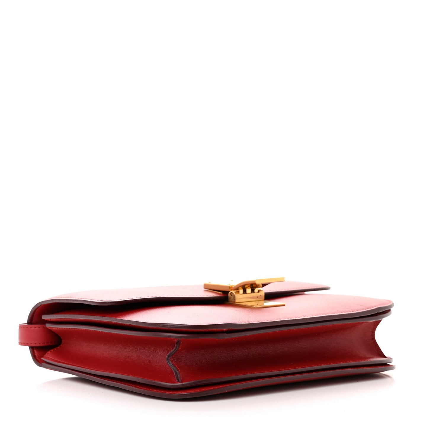 Box Calfskin Medium Classic Box Flap Bag Red